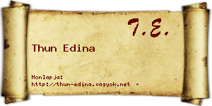Thun Edina névjegykártya